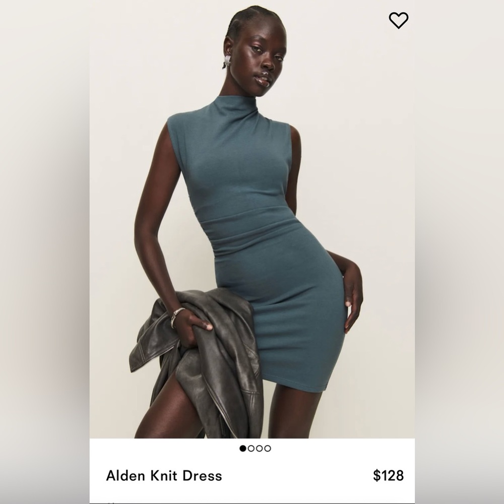 Reformation Alden Knit Dress Grey - Size M
